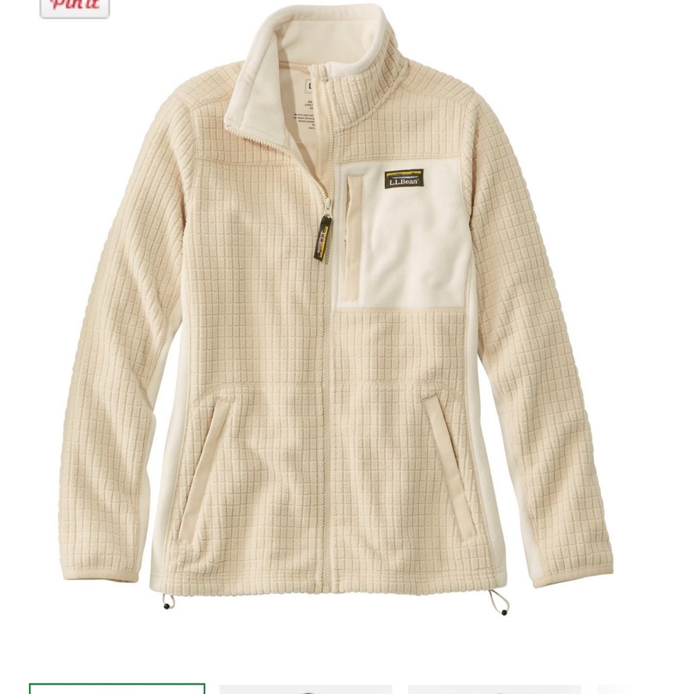 L.L. Bean Beige Fleece Jacket